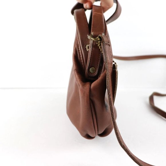 Coach Vintage Brown Laurel Leather Framed Clam Shell Shoulder Bag Purse Made USA - Picture 10 of 12